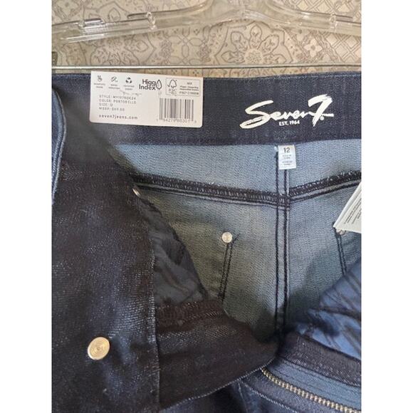 NWT Seven for All Mankind TummyLess High Rise Skinny Jeans Women's 12 Denim - Picture 4 of 6